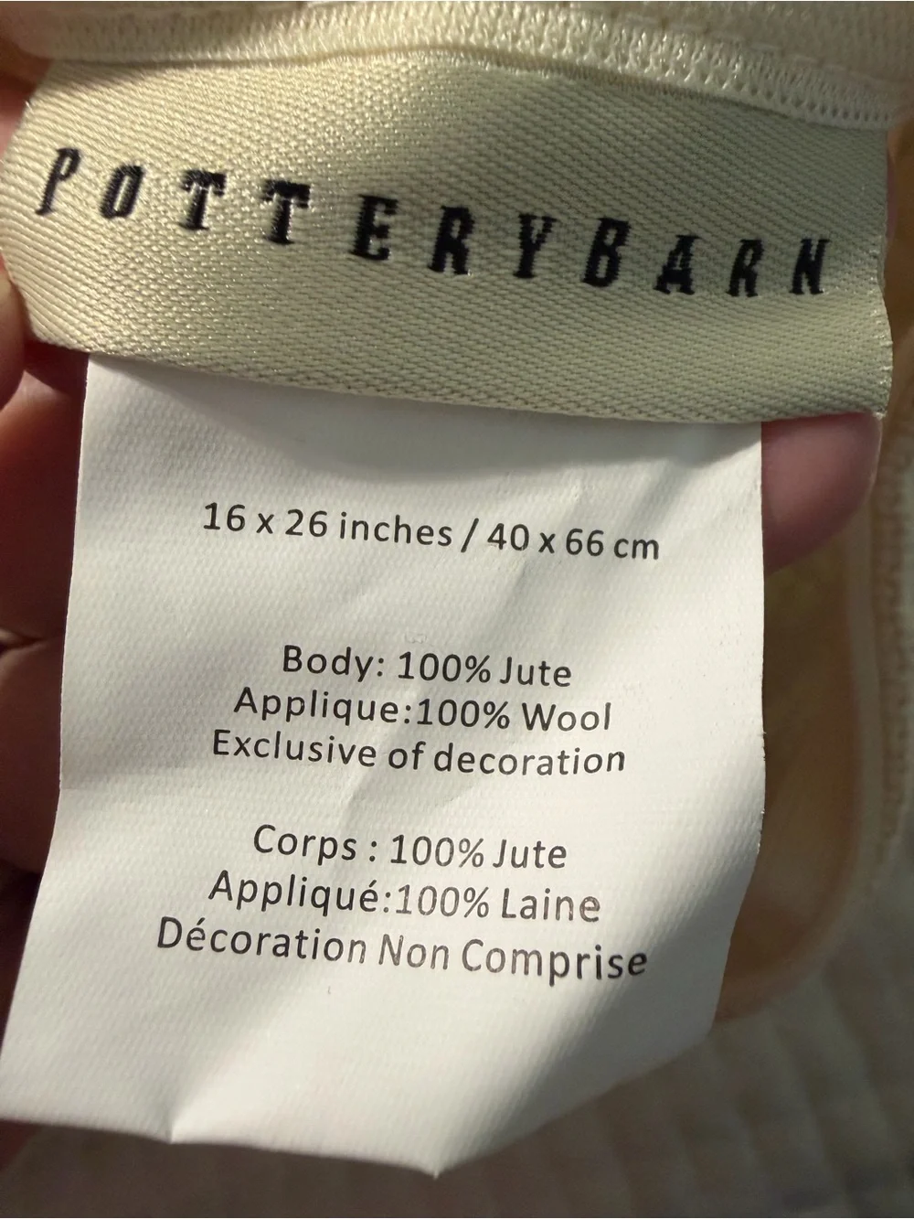 Pottery Barn FA LA LA Decorative Pillow